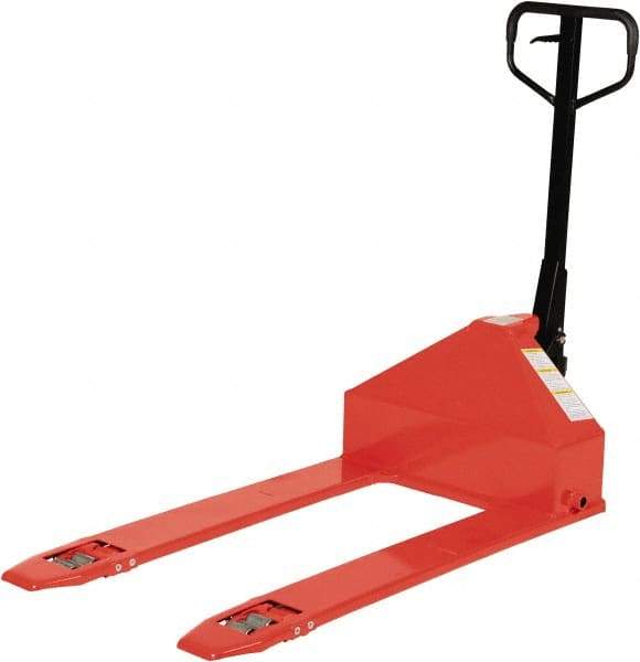 Vestil - 2,200 Lb Capacity, 3.38" Lift Industrial Pallet Truck - 1-1/2" Min Lift Height, 44" Fork Length x 6-1/2" Fork Width, 27" Overall Width - Caliber Tooling