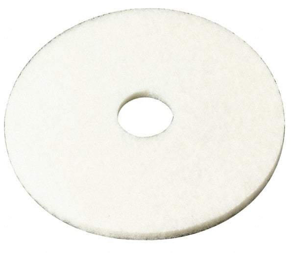 3M - Spray Buffing Pad - 18" Machine, White Pad, Polyester - Caliber Tooling