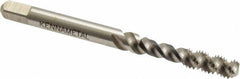 Kennametal - M5x0.80 Metric Coarse 3 Flute 6H Bottoming Spiral Flute Tap - Vanadium High Speed Steel, Bright Finish, 2.38" OAL, Right Hand Flute, Right Hand Thread, D4 - Caliber Tooling