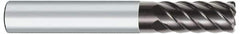 OSG - 10mm, 6 Flute, Single End, Solid Carbide, 0.5mm Corner Radius End Mill - 70mm OAL, 45° Helix, Right Hand Flute, 22mm LOC, Right Hand Cut - Caliber Tooling