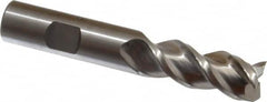 Minicut International - 5/8", 3 Flute, Single End, Powdered Metal, Corner Chamfer End Mill - 3-3/4" OAL, 43.5° Helix, Right Hand Flute, 1-5/8" LOC, Right Hand Cut - Caliber Tooling