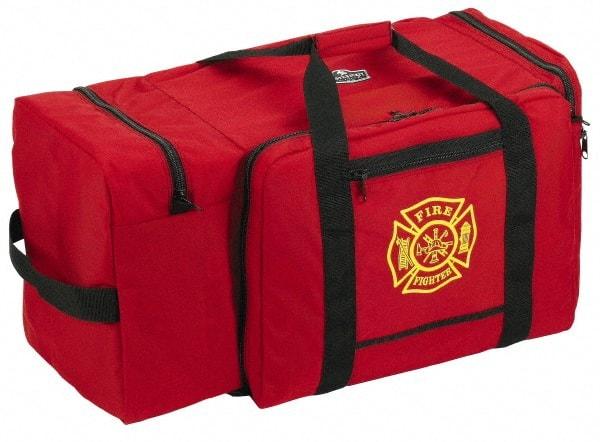 Ergodyne - 3 Pocket, 7,280 Cubic Inch, 1000D Nylon Empty Gear Bag - 21 Inch Wide x 15 Inch Deep x 16 Inch High, Red, Fire and Rescue Logo, Model No. 5005 - Caliber Tooling