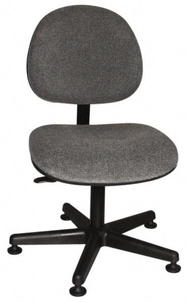 Bevco - Adjustable Chair - 18" Wide x 18" Deep, Olefin Seat, Gray - Caliber Tooling