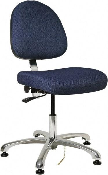 Bevco - ESD Swivel Chair - 20" Wide x 18" Deep, Fabric Mesh Seat, Navy - Caliber Tooling