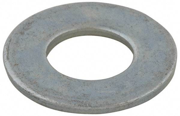 Value Collection - #10 Screw, Grade 2 Steel USS Flat Washer - 0.241" ID x 0.58" OD, 0.067" Thick, Zinc-Plated Finish - Caliber Tooling