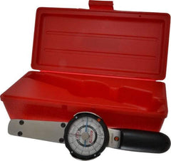 Proto - 3/8" Drive Dial Torque Wrench - 50 Ft/Lb Torque, 10-1/4" OAL, Fixed Head - Caliber Tooling