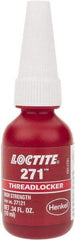 Loctite - 10 mL Bottle, Red, High Strength Liquid Threadlocker - Series 271, 24 hr Full Cure Time, Hand Tool, Heat Removal - Caliber Tooling