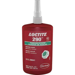 Loctite - 250 mL Bottle, Green, Medium Strength Liquid Threadlocker - Series 290, 24 hr Full Cure Time, Hand Tool, Heat Removal - Caliber Tooling