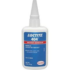 Loctite - 4 oz Bottle Clear Instant Adhesive - Series 404, 30 sec Fixture Time, 24 hr Full Cure Time, Bonds to Plastic & Rubber - Caliber Tooling