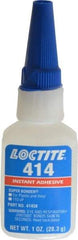 Loctite - 1 oz Bottle Clear Instant Adhesive - Series 414, 20 sec Fixture Time, 24 hr Full Cure Time, Bonds to Metal, Plastic & Rubber - Caliber Tooling