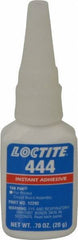 Loctite - 0.70 oz Bottle Clear Instant Adhesive - Series 444, 30 sec Fixture Time, 24 hr Full Cure Time, Bonds to Metal, Plastic & Rubber - Caliber Tooling