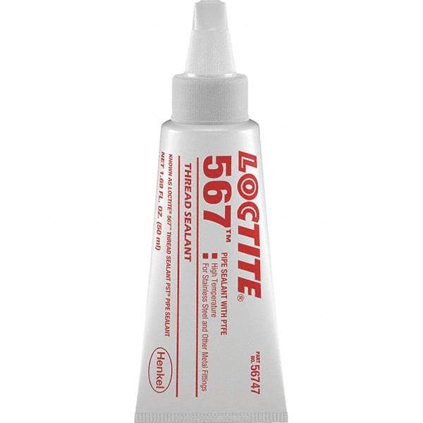 Loctite - 50 mL Tube White Pipe Sealant - 450°F Max Working Temp, High Performance Sealant for Metal Fittings - Caliber Tooling