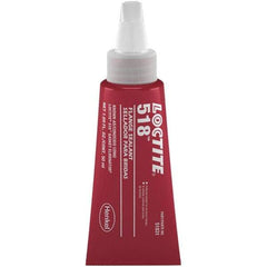 Loctite - 50 mL Tube Red Dimethacrylate Ester Joint Sealant - -65 to 300°F Operating Temp, 4 to 24 hr Full Cure Time, Series 518 - Caliber Tooling