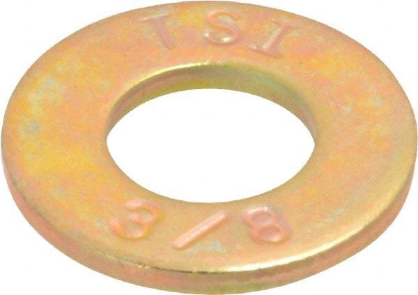 Made in USA - 3/8" Screw, Grade 8 Alloy Steel SAE Flat Washer - 13/32" ID x 13/16" OD, 1/16" Thick - Caliber Tooling