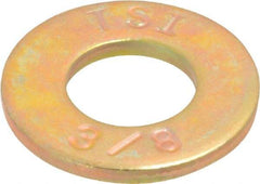 Made in USA - 3/8" Screw, Grade 8 Alloy Steel SAE Flat Washer - 13/32" ID x 13/16" OD, 1/16" Thick - Caliber Tooling