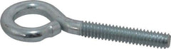 Gibraltar - 1/4-20, Zinc-Plated Finish, Steel Wire Turned Open Eye Bolt - 1-1/4" Thread Length, 1/2" ID x 1" OD, 1-1/2" Shank Length - Caliber Tooling