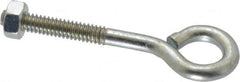 Gibraltar - 1/4-20, Zinc-Plated Finish, Steel Wire Turned Open Eye Bolt - 1-1/4" Thread Length, 1/2" ID x 1" OD, 2" Shank Length - Caliber Tooling