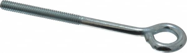 Gibraltar - 1/4-20, Zinc-Plated Finish, Steel Wire Turned Open Eye Bolt - 2" Thread Length, 1/2" ID x 1" OD, 3-1/2" Shank Length - Caliber Tooling