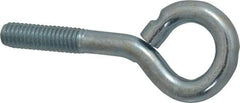 Gibraltar - 3/8-16, Zinc-Plated Finish, Steel Wire Turned Open Eye Bolt - 1-1/4" Thread Length, 3/4" ID x 1-1/2" OD, 2" Shank Length - Caliber Tooling