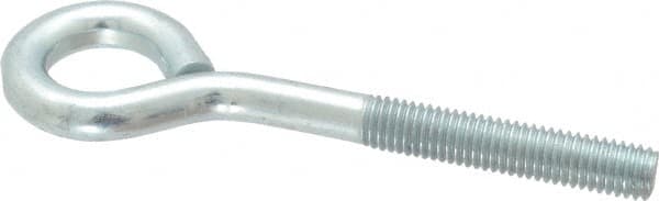 Gibraltar - 1/2-13, Zinc-Plated Finish, Steel Wire Turned Open Eye Bolt - 2-1/2" Thread Length, 1" ID x 2" OD, 4" Shank Length - Caliber Tooling