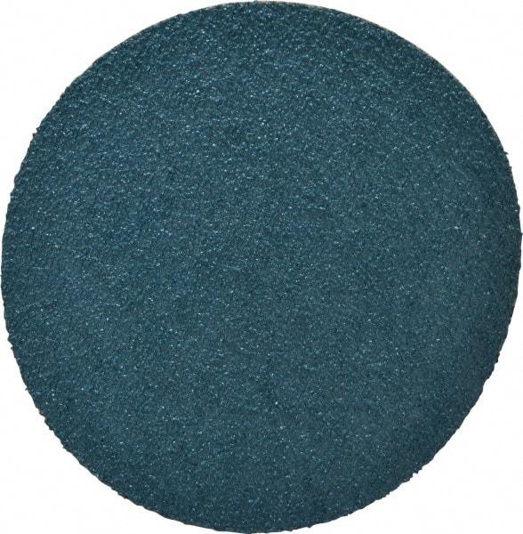 Superior Abrasives - 5" Diam, 36 Grit Zirconia Alumina Adhesive PSA Disc - Very Coarse Grade, Blue, X Weighted Backing, Flexible - Caliber Tooling