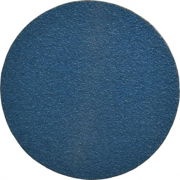 Superior Abrasives - 5" Diam, 40 Grit Zirconia Alumina Adhesive PSA Disc - Coarse Grade, Blue, X Weighted Backing, Flexible - Caliber Tooling