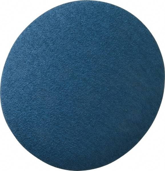 Superior Abrasives - 5" Diam, 60 Grit Zirconia Alumina Adhesive PSA Disc - Medium Grade, Blue, X Weighted Backing, Flexible - Caliber Tooling