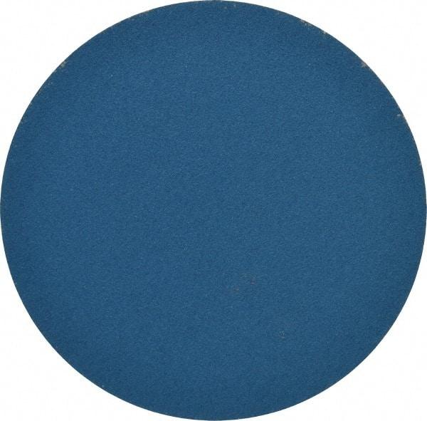 Superior Abrasives - 5" Diam, 100 Grit Zirconia Alumina Adhesive PSA Disc - Fine Grade, Blue, X Weighted Backing, Flexible - Caliber Tooling