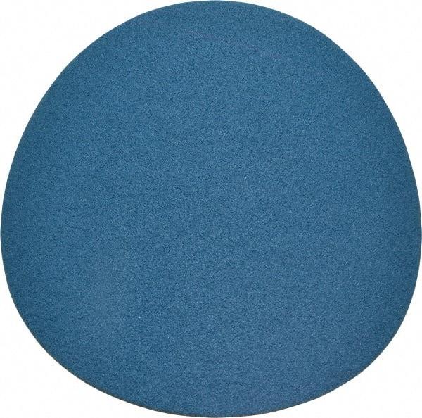 Superior Abrasives - 6" Diam, 80 Grit Zirconia Alumina Adhesive PSA Disc - Medium Grade, Blue, X Weighted Backing, Flexible - Caliber Tooling