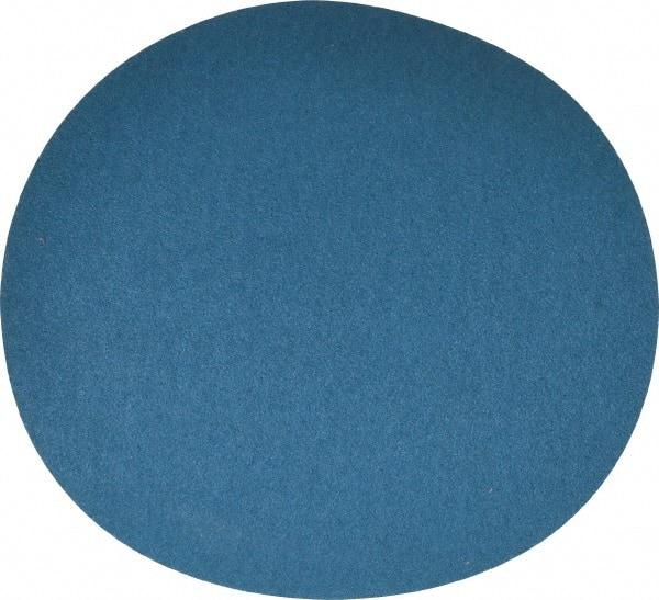 Superior Abrasives - 6" Diam, 100 Grit Zirconia Alumina Adhesive PSA Disc - Fine Grade, Blue, X Weighted Backing, Flexible - Caliber Tooling