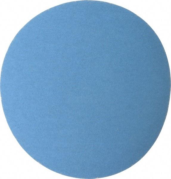 Superior Abrasives - 6" Diam, 120 Grit Zirconia Alumina Adhesive PSA Disc - Fine Grade, Blue, X Weighted Backing, Flexible - Caliber Tooling