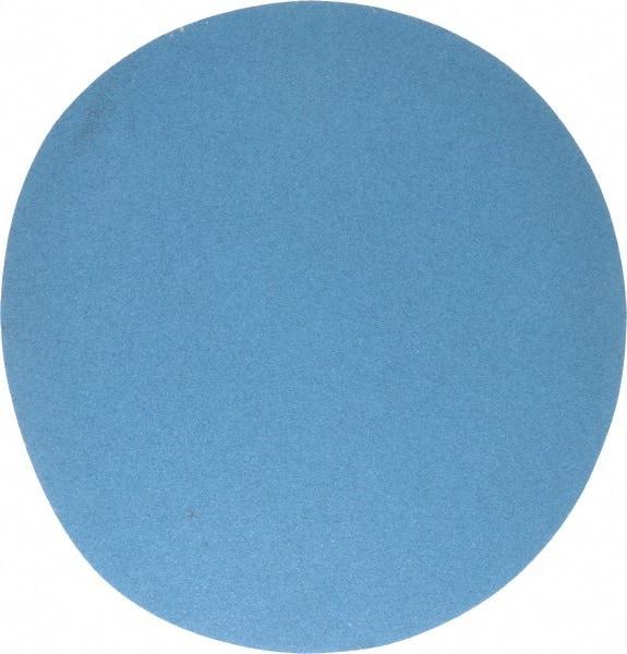 Superior Abrasives - 10" Diam, 60 Grit Zirconia Alumina Adhesive PSA Disc - Medium Grade, Blue, Cloth Backing, Flexible - Caliber Tooling