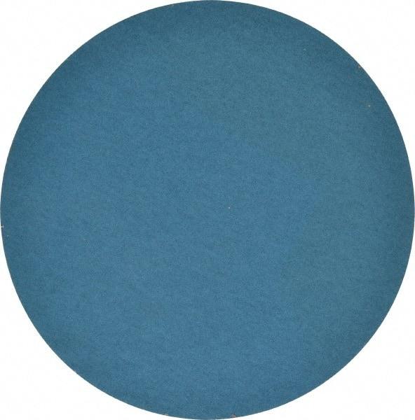 Superior Abrasives - 10" Diam, 80 Grit Zirconia Alumina Adhesive PSA Disc - Medium Grade, Blue, Cloth Backing, Flexible - Caliber Tooling