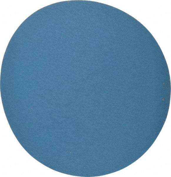 Superior Abrasives - 10" Diam, 100 Grit Zirconia Alumina Adhesive PSA Disc - Fine Grade, Blue, Cloth Backing, Flexible - Caliber Tooling