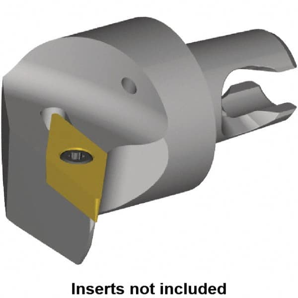 Kennametal - Left Hand Cut, Size KM2016, VB.. Insert Compatiblity, Internal or External Modular Turning & Profiling Cutting Unit Head - 17mm Ctr to Cutting Edge, 20mm Head Length, Through Coolant, Series KM Micro - Caliber Tooling