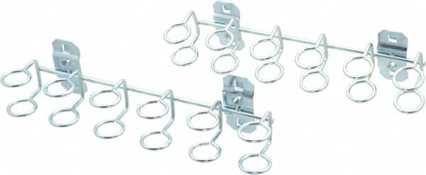 Triton - 3/4" ID, 9" Long 2 Pack, 9" Wide Multi-Ring Tool Holder 3/4" Ring ID & 1-3/4" Deep Pegboard Hooks - 1-3/4" Projection, Steel - Caliber Tooling