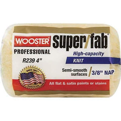 Wooster Brush - 3/8" Nap, 4" Wide Paint Roller - Medium Texture, Synthetic Knit - Caliber Tooling