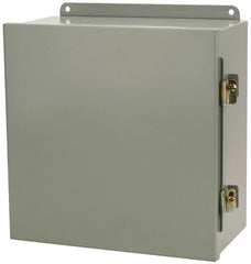 Cooper B-Line - Steel Standard Enclosure Hinge Flat Cover - NEMA 12, 13, 12" Wide x 12" High x 6" Deep, Dirt-tight & Dust-tight - Caliber Tooling