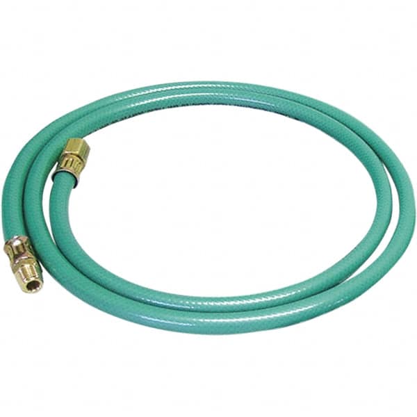 Dynabrade - 8mm ID x 12.7" OD 5' Long Multipurpose Air Hose - Male/Female Ends, 90 Working psi, Green - Caliber Tooling