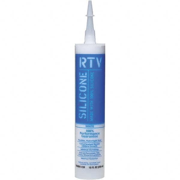 White Lightning - 10 oz Tube White RTV Silicone Sealant - 5 to 7 Days Full Cure Time - Caliber Tooling