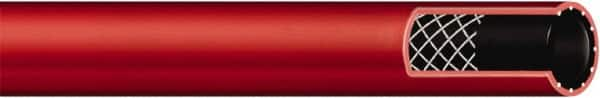 Continental ContiTech - 1/4" ID x 0.53" OD 50' Long Multipurpose Air Hose - MNPT x MNPT Ends, 300 Working psi, -40 to 190°F, 1/4" Fitting, Red - Caliber Tooling