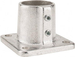 Hollaender - 1-1/2" Pipe, Base Flange, Aluminum Alloy Flange Pipe Rail Fitting - Bright Finish - Caliber Tooling