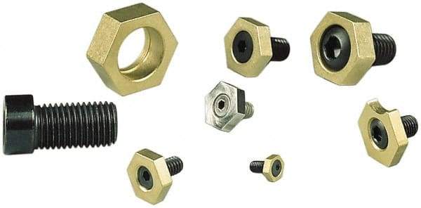 Mitee-Bite - 1-3/16", Brass, Hex Clamp Washer - 1/2" Overall Height - Caliber Tooling