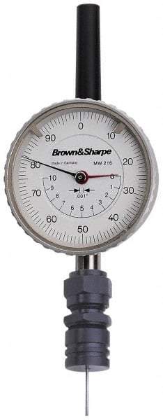 TESA Brown & Sharpe - Round Depth Gage Base - 0.24 Inch Base Hole Diameter, Use with Dial Depth Gages - Caliber Tooling