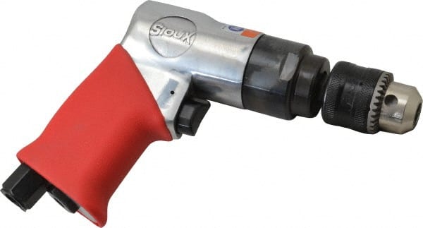 Air Drill: 3/8″ Keyed Chuck Pistol Grip, 2,600 RPM