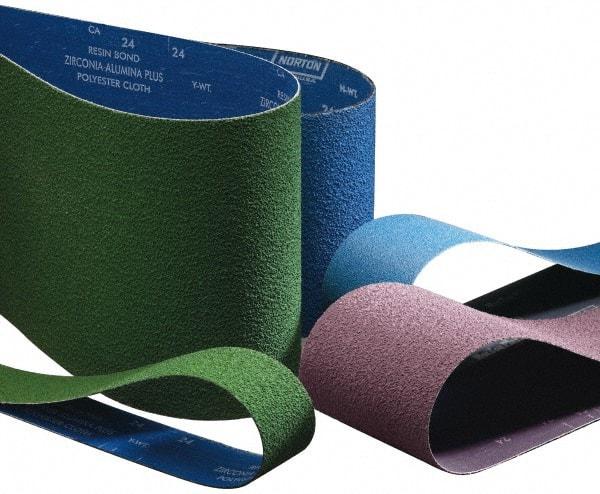 Norton - 1" Wide x 24" OAL, 100 Grit, Abrasive Belt - Fine, Coated, Series R981 - Caliber Tooling