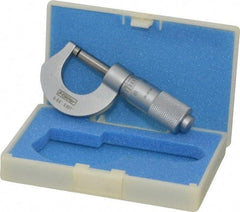 Fowler - 0 to 1/2" Range, 0.001" Graduation, Mechanical Outside Micrometer - Friction Thimble, Accurate to 0.001" - Caliber Tooling