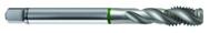 M10x1.5 6H 3-Flute Cobalt Green Ring Semi-Bottoming 40 degree Spiral Flute Tap-Bright - Caliber Tooling