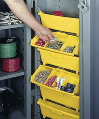 Plastic Slatwall Bin: Yellow Yellow, Plastic, 16 Lb Capacity