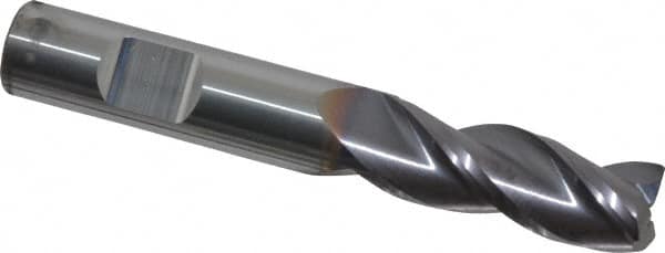 Niagara Cutter - 3/8", 3 Flute, Single End, Solid Carbide, 0.0150 - 0.0200" Corner Radius End Mill - 2-1/2" OAL, 35° Helix, Right Hand Flute, 1" LOC, Right Hand Cut - Caliber Tooling